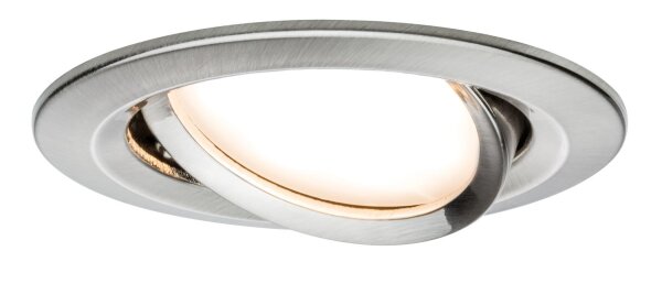 Paulmann Premium Einbauleuchten Set Coin Slim dimmbar rund schwenkbar LED 1x6,8W 2700K 230V 51mm Eisen g/Alu
