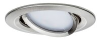 Paulmann Premium Einbauleuchten Set Coin Slim dimmbar rund schwenkbar LED 1x6,8W 2700K 230V 51mm Eisen g/Alu