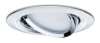 Paulmann Premium Einbauleuchten Set Coin Slim dimmbar rund schwenkbar LED 1x6,8W 2700K 230V 51mm Chrom/Alu