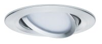 Paulmann Premium Einbauleuchten Set Coin Slim dimmbar rund schwenkbar LED 1x6,8W 2700K 230V 51mm Alu ged./Alu