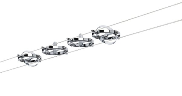 Paulmann WireSystem Cardan max 4x10W GU5,3 Chrom matt/Chrom 230/12V 80VA Metall