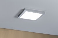 Paulmann WallCeiling Atria LED-Panel 220x220mm 16W 4000K Chrom matt 230V Kunststoff