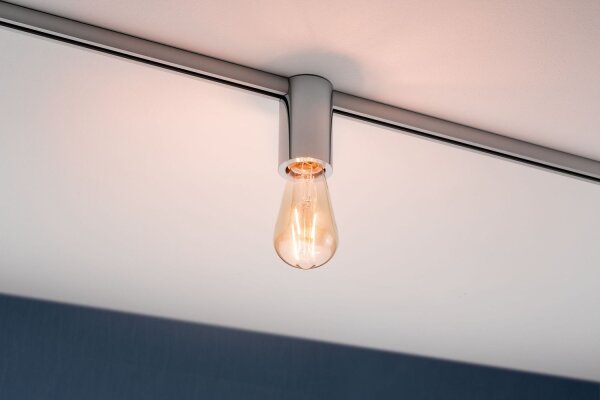 Paulmann URail Ceiling Socket max 1x20W E27 Chrom 230V Metall/Kunststoff