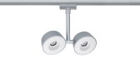 Paulmann URail Schienensystems Spot Double Pellet 2x4W Chrom matt/Weiß 230V dimmbar Metall/Kunststoff