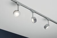 Paulmann 954.73 URail Schienensystems Spot Pellet 6,7W Chrom matt/Weiß 230V dimmbar Metall / Kunststoff