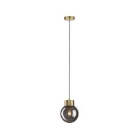 Paulmann Neordic Linja Pendelleuchte max1x20W E27 Rauchglas/Messing gebürstet 230V Spiegel/Glas/Metall