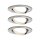 Paulmann Einbauleuchten Set Nova Coin 3-Stufen-dimmbar rund schwenkbar LED 3x6,5W 2700K 230V Eisen gebürstet/Alu