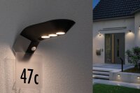 Paulmann Aussenleuchte Solar Wandleuchte Soley IP44 3000K 100 lumen Bewegungsmelder Anthrazit