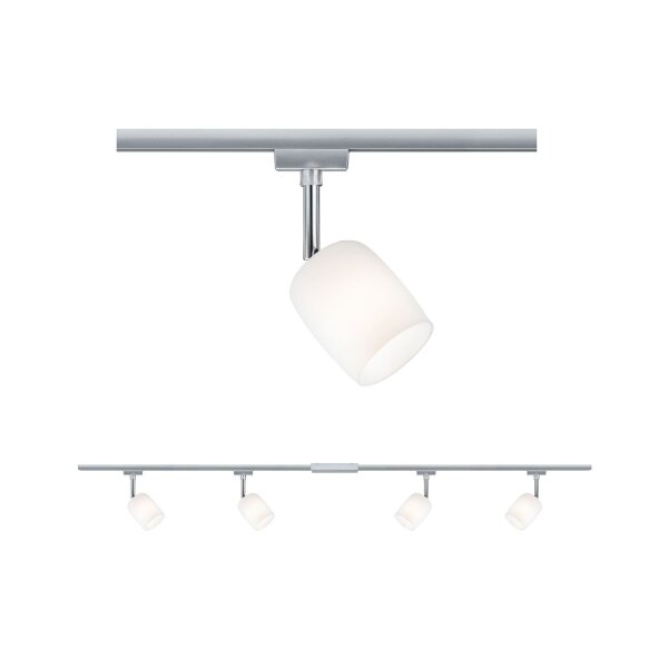 Paulmann URail Schienensystem Set Blossom 4x max.10W G9 Chrom matt/Chrom/Satin 230V Metall/Kunststoff