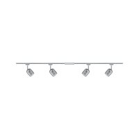 Paulmann URail Schienensystem Set Blossom 4x max.10W G9 Chrom matt/Chrom/Rauch 230V Metall/Kunststoff