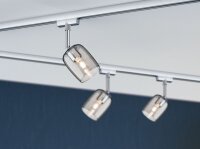 Paulmann URail Schienensystem Set Blossom 4x max.10W G9 Chrom matt/Chrom/Rauch 230V Metall/Kunststoff