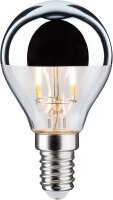 LED Tropfen Kopfspiegel 220 lumen E14 2700K 2,6W 230V silber