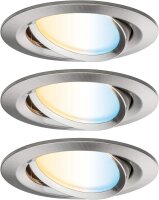 EBL Set Nova Plus ZB Coin tw rd schw LED 3x6W 230V 51mm Eisen geb/Alu Zink