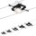 Wire System Set MacII max 5x10W GU5,3 schwarz matt 230/12V Metall Kunststoff