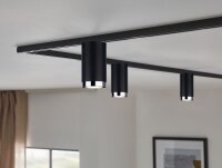URail Spot Tube max 10W GU10 Schwarz matt/Chrom 230V