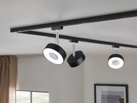 URail Spot Circle 1x5W schwarz matt/ Chrom 230V Metall/Kunststoff 4000K dimmbar