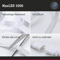 MaxLED 1000 LED Strip Erweiterung 2,5m Warmweiß beschichtet 29W 1100lm/m 2700K