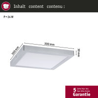 LED Panel Abia  eckig 300x300mm  22W 2000lm 4000K Chrom matt