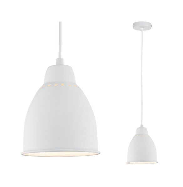 Neordic Pendelleuchte Hilla   E27   max. 40W Weiß dimmbar Metall