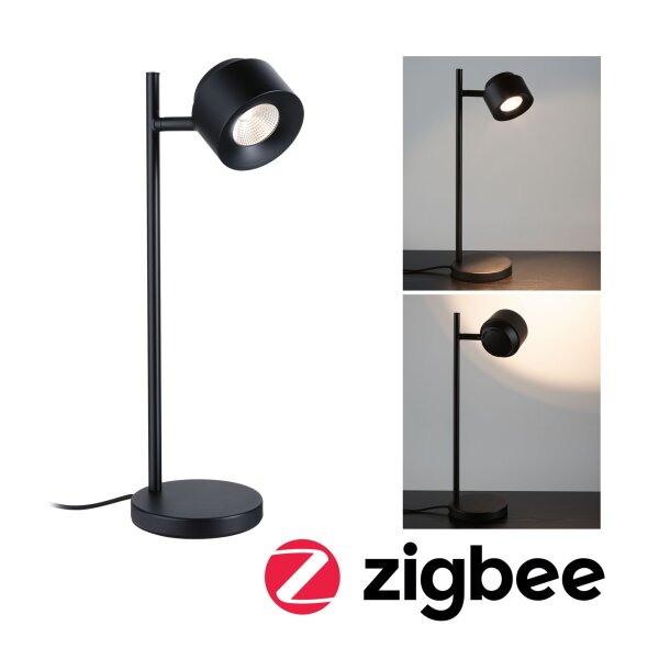 LED Tischleuchte Smart Home Zigbee 3.0 Puric Pane  2700K 400lm 4,5W Schwarz