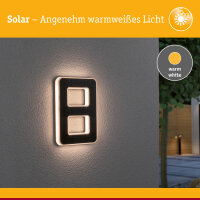 Solar LED Hausnummernleuchte inkl. wechselbarer Akku Nummer 8 IP44 3000K 6lm Schwarz