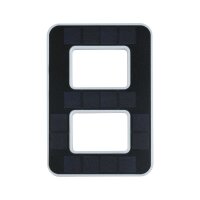 Solar LED Hausnummernleuchte inkl. wechselbarer Akku Nummer 8 IP44 3000K 6lm Schwarz
