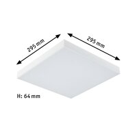 LED Panel Velora Rainbow dynamicRGBW   eckig 295x295mm  13,2W 1140lm RGB+ Weiß dimmbar