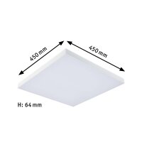 LED Panel Velora Rainbow dynamic RGBW eckig 450x450mm  19W 1690lm RGB+ Weiß dimmbar
