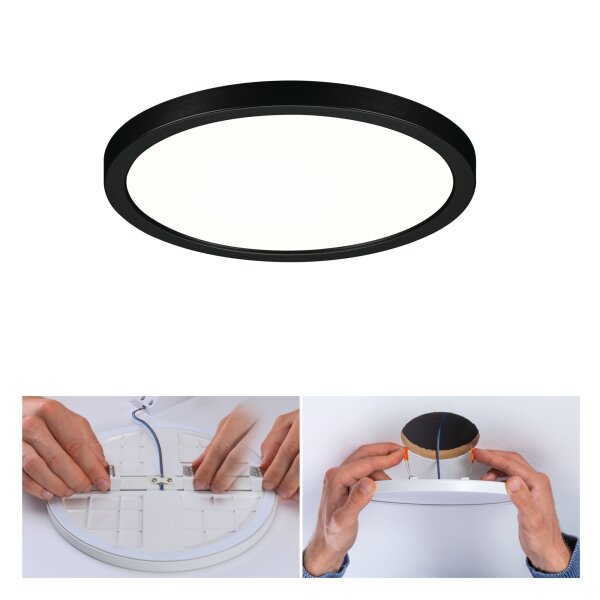 VariFit LED Einbaupanel Areo IP44 rund 175mm  13W 1300lm 4000K Schwarz