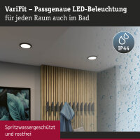 VariFit LED Einbaupanel Areo IP44 rund 175mm  13W 1300lm 4000K Schwarz