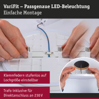 VariFit LED Einbaupanel Areo IP44 rund 175mm  13W 1300lm 4000K Schwarz