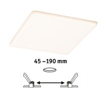 VariFit LED Einbaupanel 3-Step-Dim Veluna IP44 eckig 215x215mm  21W 1650lm 3000K Satin dimmbar