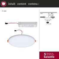 VariFit LED Einbaupanel 3-Step-Dim Veluna IP44 rund 185mm  17W 1400lm 3000K Satin dimmbar