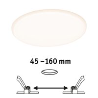 VariFit LED Einbaupanel 3-Step-Dim Veluna IP44 rund 185mm  17W 1400lm 3000K Satin dimmbar