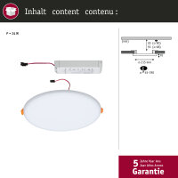 VariFit LED Einbaupanel 3-Step-Dim Veluna IP44 rund 215mm  21W 1650lm 3000K Satin dimmbar