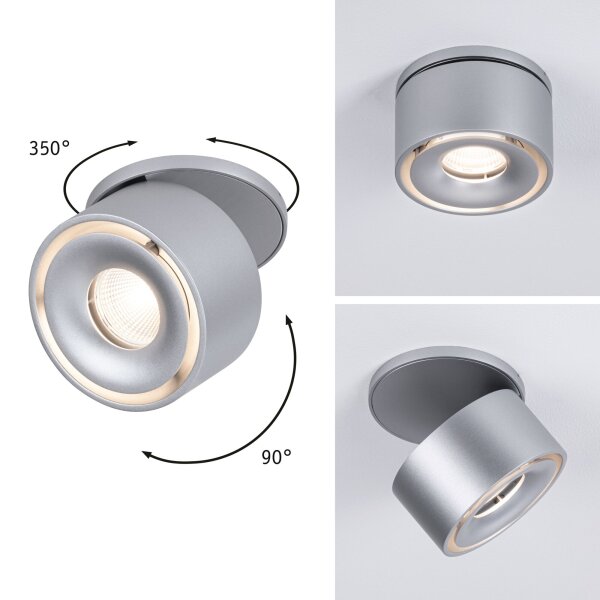 LED Einbauleuchte Spircle    rund 78mm   8W 550lm 230V  3000K Chrom matt