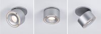 LED Einbauleuchte Spircle    rund 78mm   8W 550lm 230V  3000K Chrom matt