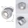 LED Einbauleuchte Spircle    rund 78mm   8W 550lm 230V  3000K Chrom matt