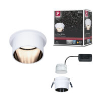 LED Einbauleuchte 3-Step-Dim Gil Coin   IP44 rund 68mm  Coin 6W 470lm 230V dimmbar 2700K Weiß matt, Schwarz matt
