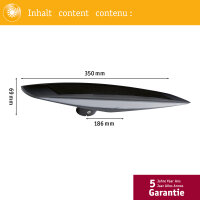 Solar LED Außenwandleuchte Kiran Bewegungsmelder IP44 3000K 280lm Anthrazit