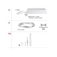 CorDuo Seilsystem Basisset    max. 60W   230/12V Chrom matt