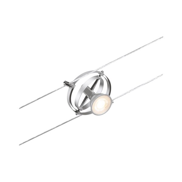 CorDuo Seilsystem Cardan Einzelspot GU5,3  max. 10W   12V Chrom matt