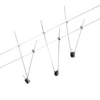 Seilsystem Simple Basisset GU5,3  max. 3x5W   230/12V Chrom