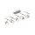 CorDuo Seilsystem Cone Basisset GU5,3  max. 5x10W   230/12V Chrom matt, Chrom