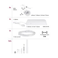 CorDuo Seilsystem Cone Basisset GU5,3  max. 5x10W 230/12V Weiß matt, Chrom