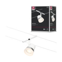 CorDuo Seilsystem Cone Einzelspot GU5,3  max. 10W   12V Weiß matt, Chrom