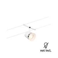 CorDuo Seilsystem Cone Einzelspot GU5,3  max. 10W   12V Weiß matt, Chrom