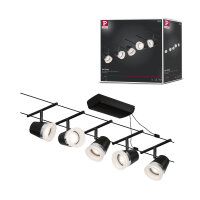 CorDuo Seilsystem Cone Basisset GU5,3  max. 5x10W 230/12V Schwarz matt, Chrom