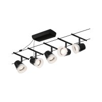 CorDuo Seilsystem Cone Basisset GU5,3  max. 5x10W 230/12V Schwarz matt, Chrom