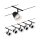 CorDuo Seilsystem Cone Basisset GU5,3  max. 5x10W 230/12V Schwarz matt, Chrom